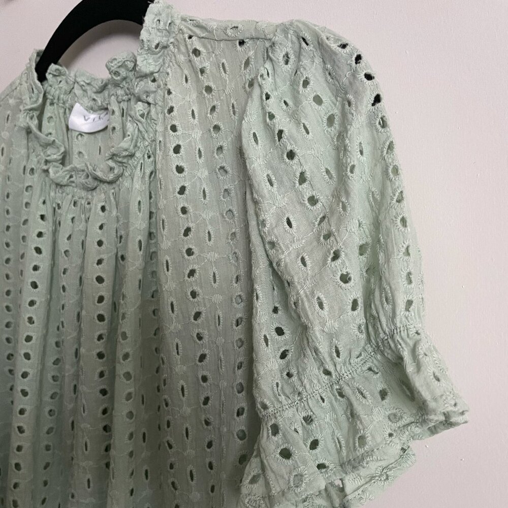 VILA Sage Green Top